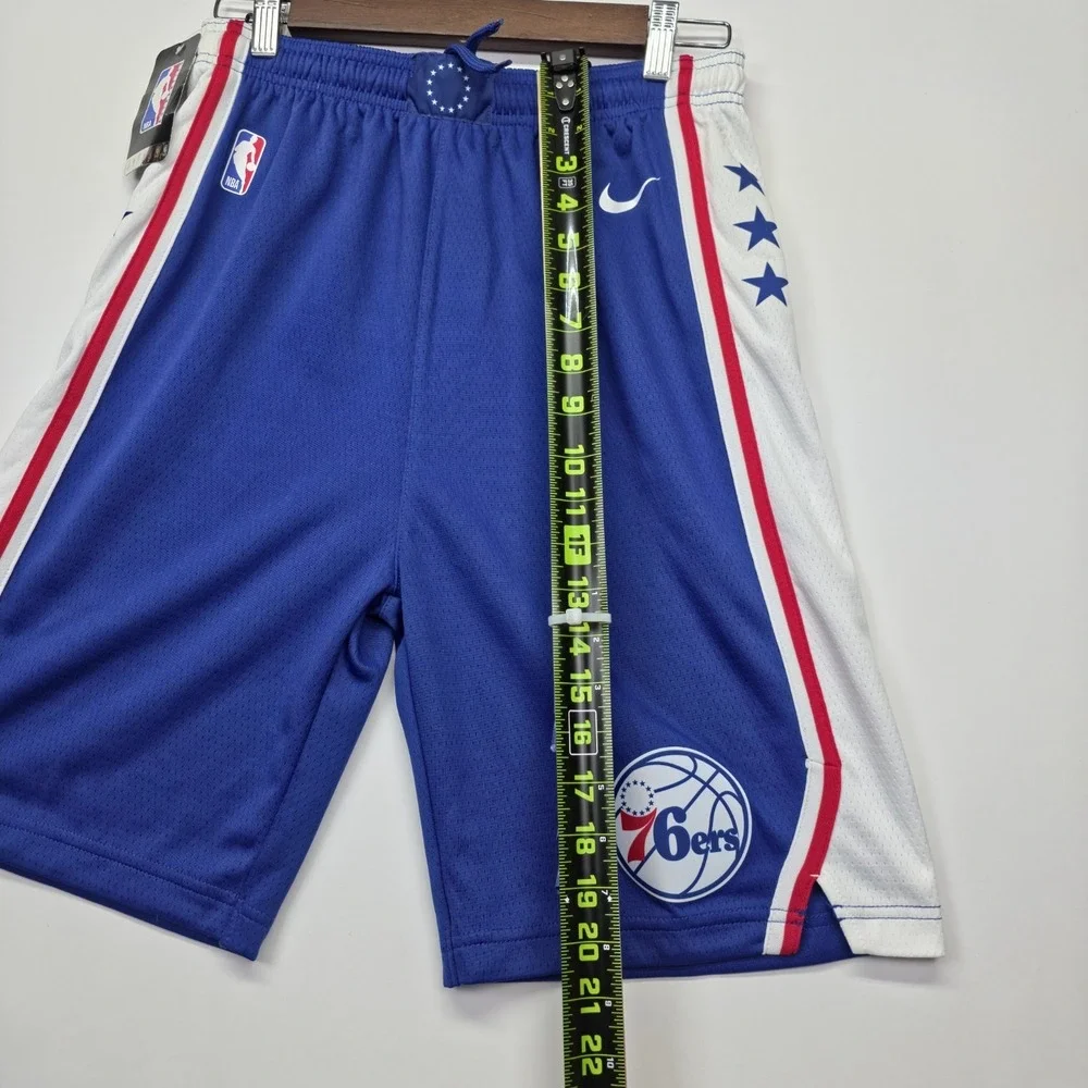 Nike‎ Philadelphia 76ers Youth Shorts Size L 14/16 NBA Blue Basketball New 9Z2B7